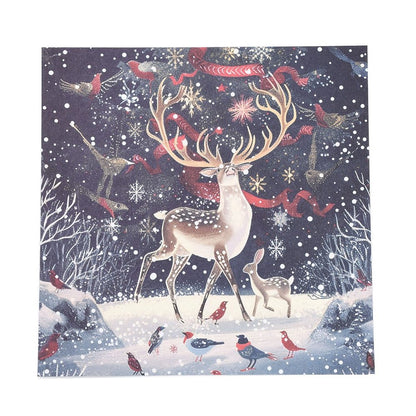 Navy Christmas Pattern Paper Pad (12 Sheets) (STIC-C010-34D)