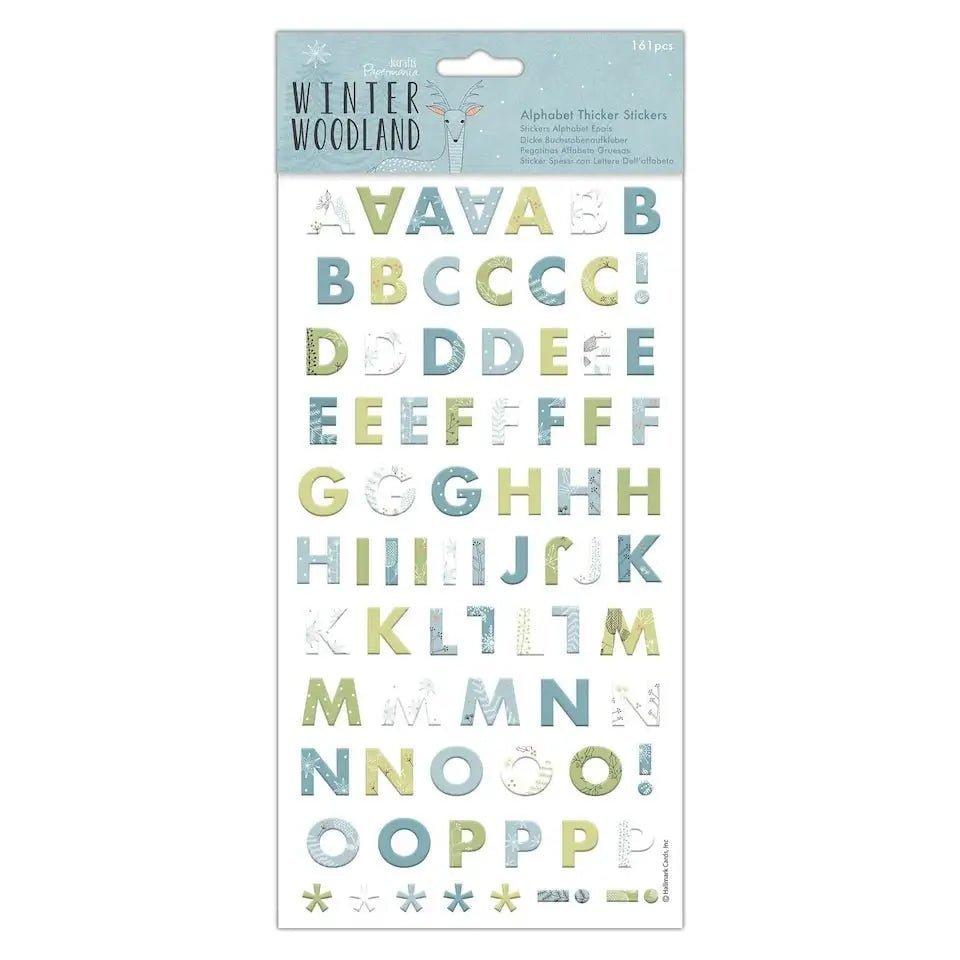 Winter Woodland Alphabet Stickers (161pcs) (PMA 351913) - Printable Heaven