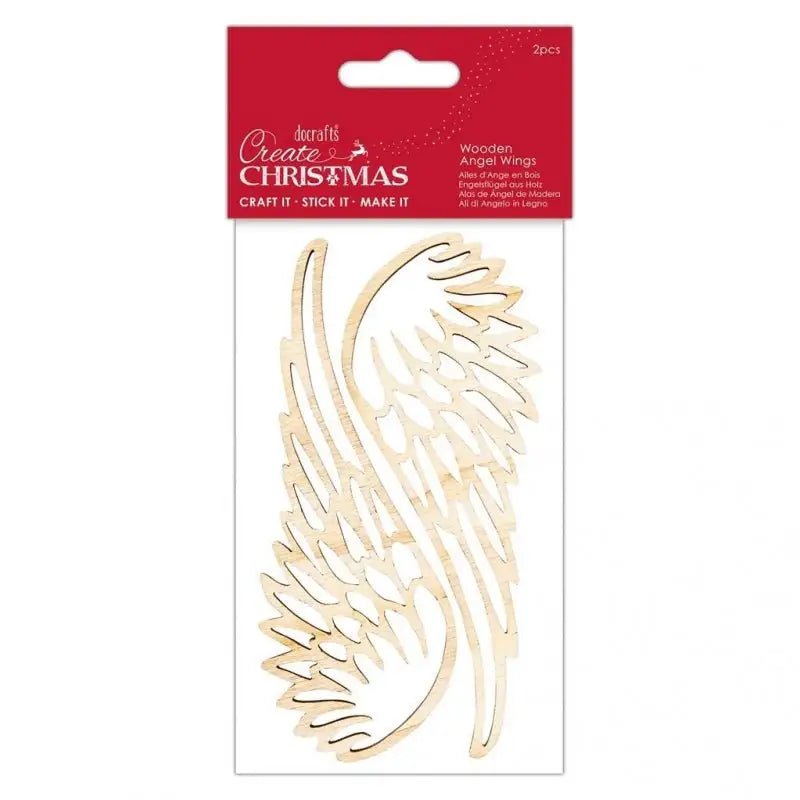 Wooden Angel Wings (2pk) - Create Christmas (PMA 359928) - Printable Heaven