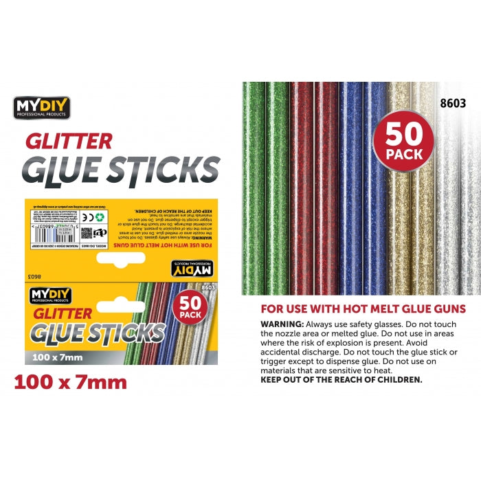 Craft & DIY Glitter Glue Refill Sticks - Pack of 50 (D-8603)