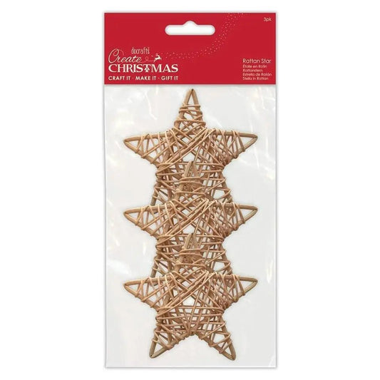 90mm Rattan Stars (3pk) (PMA 174461) - Printable Heaven