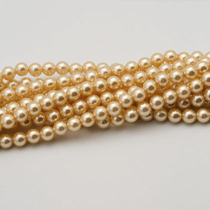 3mm Pale Gold Pearls (100pcs)