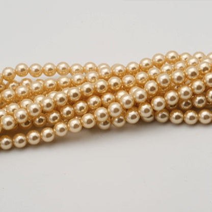 4mm Pale Gold Pearls (100pcs)