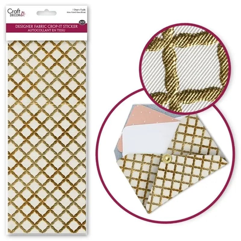 Designer Fabric Crop-It Sticker Luxe White (CD230J) - Printable Heaven