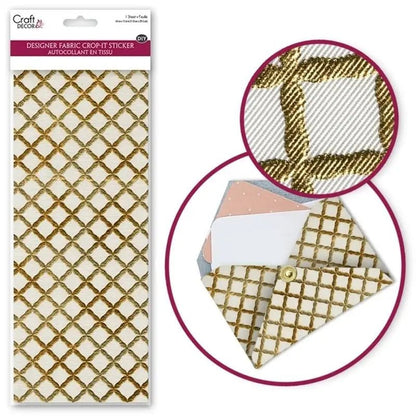 Designer Fabric Crop-It Sticker Luxe White (CD230J) - Printable Heaven