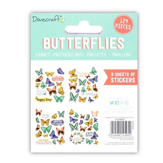 Dovecraft Sticker Book - Butterflies (DCSTB001) - Printable Heaven