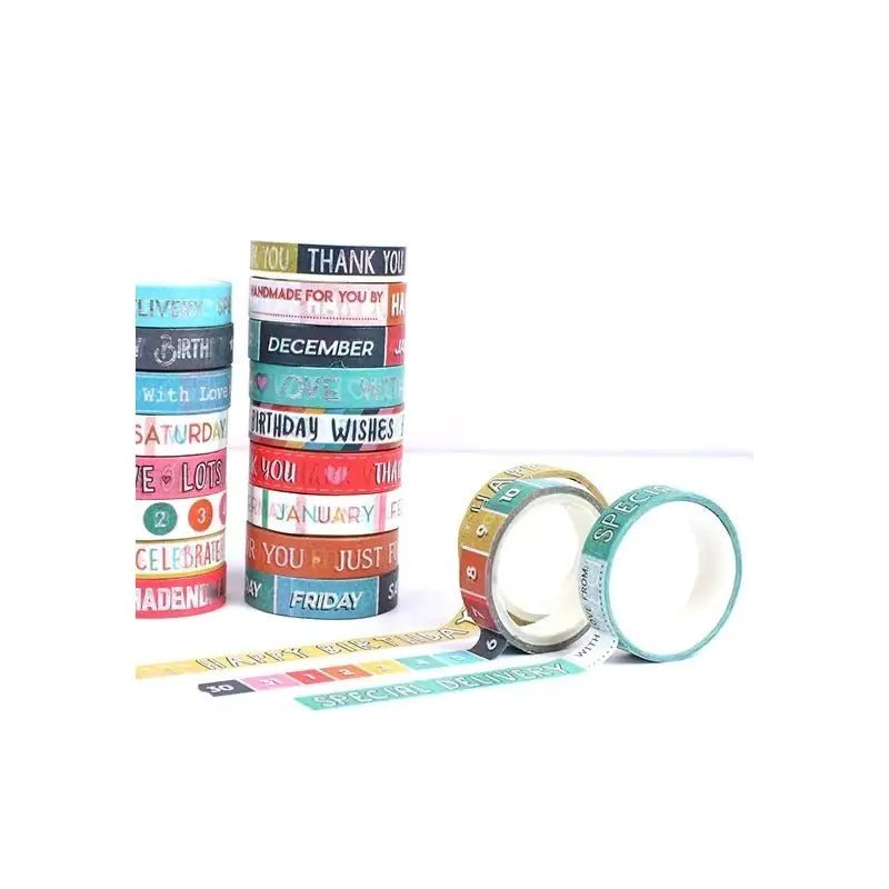 Dovecraft Washi Tapes Box 20 Rolls - Sentiments (DCWTB050) - Printable Heaven
