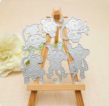 Printable Heaven Large Cutting Die - Monkeys  (A106)