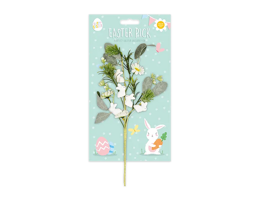 Easter Floral Sprig With Bunnies (EAS11321OB)