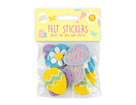 Easter Eggs Felt Stickers, 10 Pack (EAS7477)