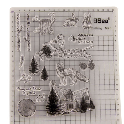 Winter Animal Stamp Set (18pcs) (SCRA-PW0007-20)