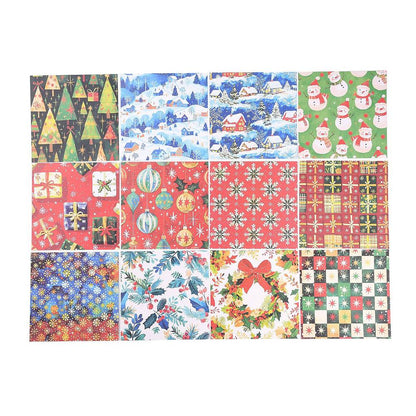 Christmas Pattern Paper Pad (12 Sheets) (STIC-C010-34A)