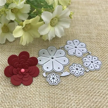 Flower Cluster Cutting Die (5 PCS) (F053) - Printable Heaven