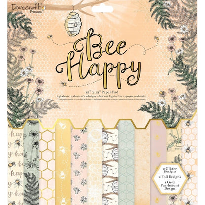 Dovecraft Premium Bee Happy 12x12 FSC Paper Pad