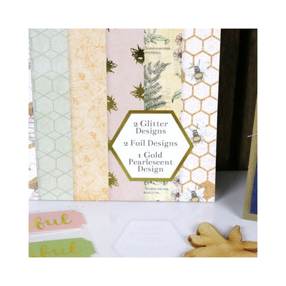 Dovecraft Premium Bee Happy 12x12 FSC Paper Pad (DCPAP070)