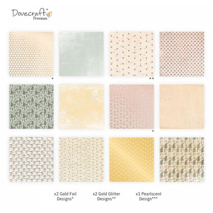 Dovecraft Premium Bee Happy 12x12 FSC Paper Pad (DCPAP070)