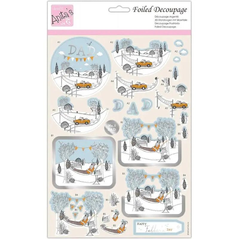 Foiled Decoupage - Best Dad (ANT 169889) - Printable Heaven