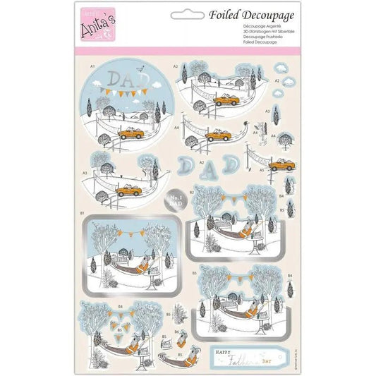 Foiled Decoupage - Best Dad (ANT 169889) - Printable Heaven