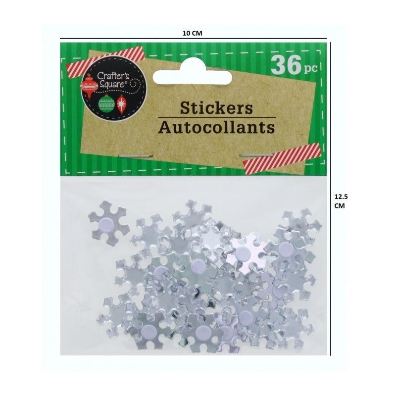 Gemstone Stickers -Clear Snowflakes