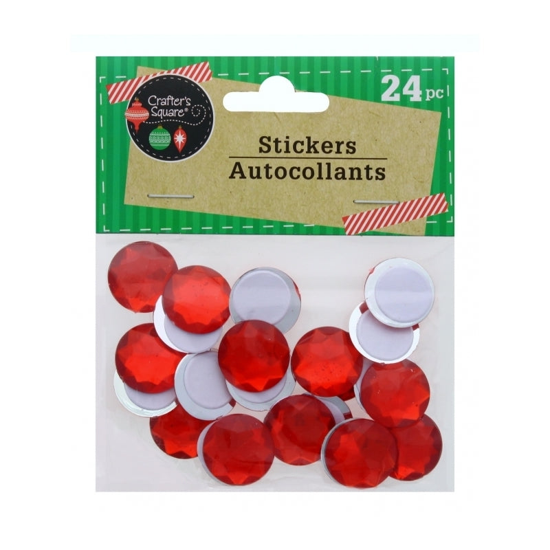 Gemstone Stickers -Red Circles