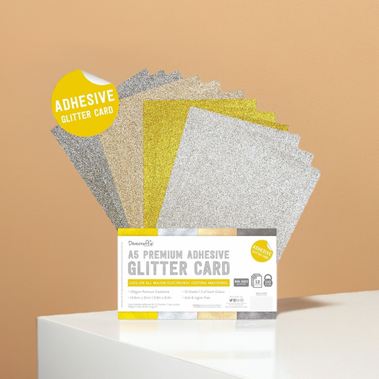 A5 Adhesive Glitter Sheets Metallic (DCGCD046)