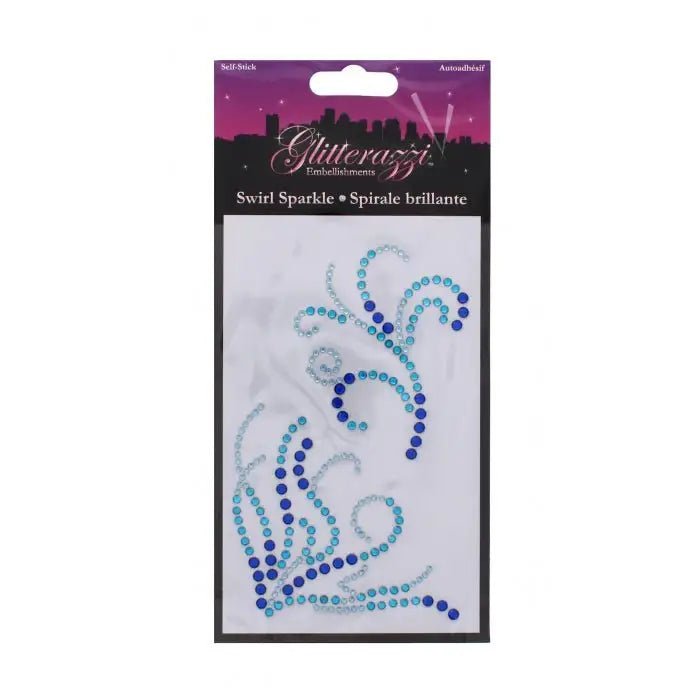 Explosion Swirl & Sparkle Stickers - Blue (GZ092B) - Printable Heaven