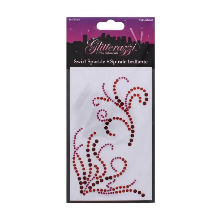 Explosion Swirl & Sparkle Stickers - Red (GZ092B) - Printable Heaven
