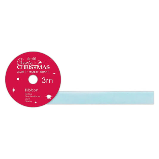 Create Christmas Velvet Ribbon (3m) - Pale Blue (PMA 367964) - Printable Heaven