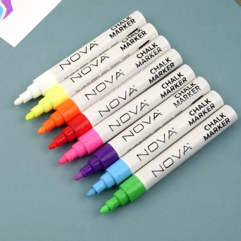 Nova 8 Large Chalk Markers (NVMXM010) - Printable Heaven