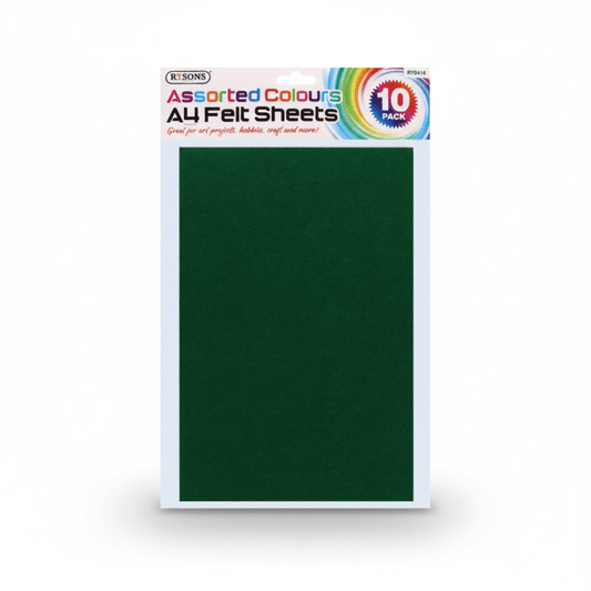 Assorted A4 Felt Sheets (10pack) (RY - 0414) - Printable Heaven