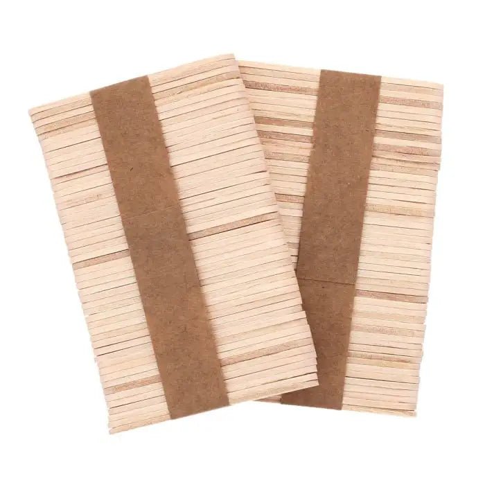 Small Craft Wooden Popsicle Sticks (100pcs) (RY-0419) - Printable Heaven