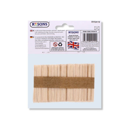 Small Craft Wooden Popsicle Sticks (100pcs) (RY - 0419) - Printable Heaven