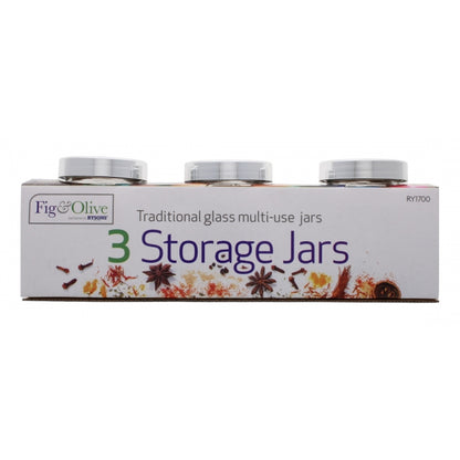 Glass Storage Jars 3 Pack (RY1700)