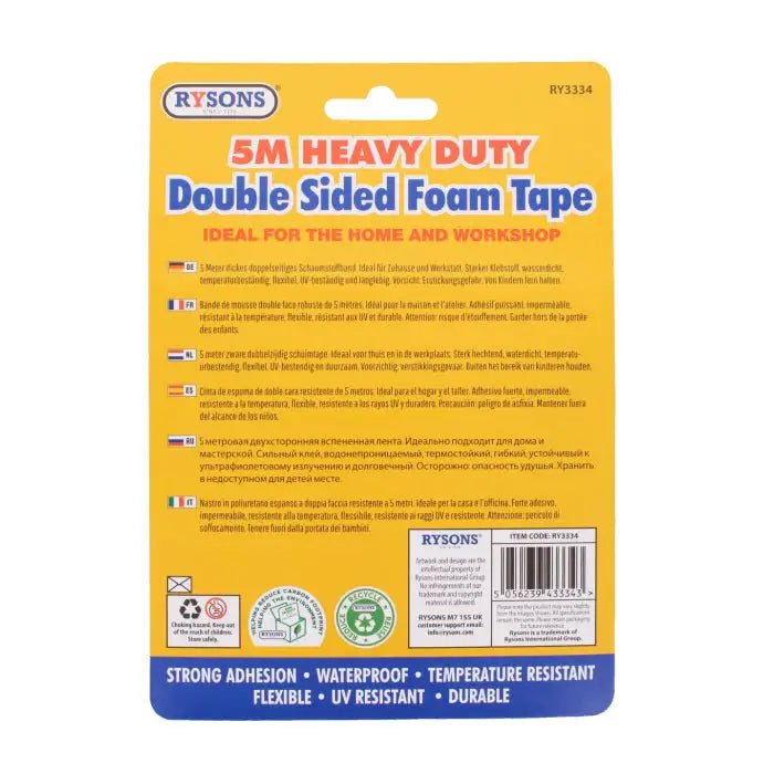 Double Sided Foam Tape (5m) (RY-3334) - Printable Heaven