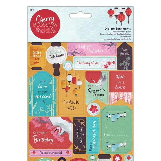 Die-cut Sentiments (34pcs) - Cherry Blossom (PMA 157286 )