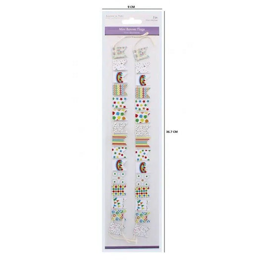 Mini Pennant Flags Fiesta Fun 2 Pack (SE208E) - Printable Heaven