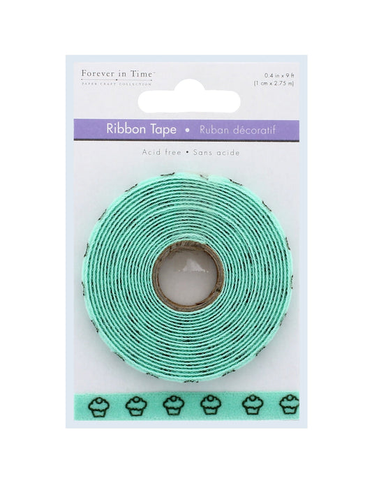 Mint Cupcake Ribbon (1cm x 2.75m) (ST574-16 )