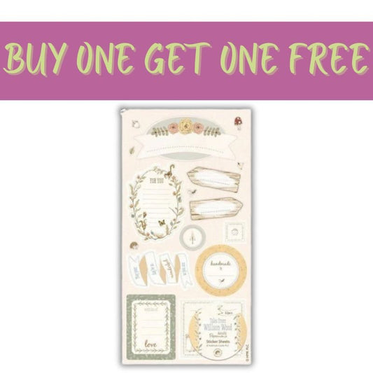 2 FOR 1 OFFER - Sticker Sheet - Tales from Willson Wood (PMA DCM 078 ) - Printable Heaven