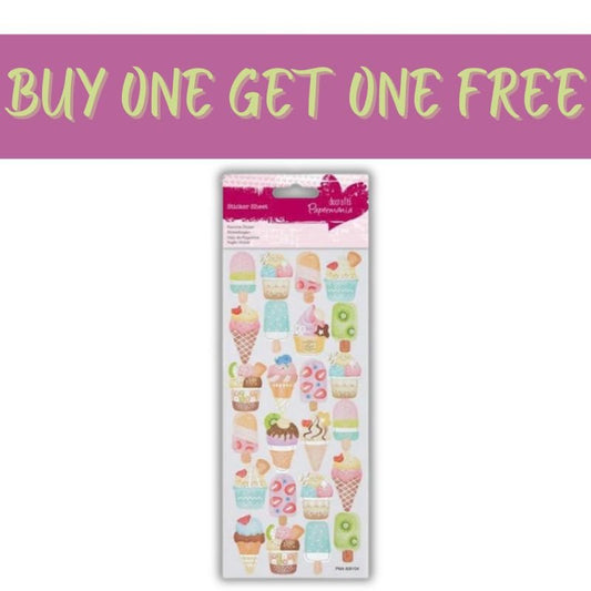 2 FOR 1 OFFER - Foil Stickers - Ice Creams (PMA 806104) - Printable Heaven