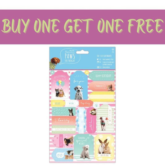 2 FOR 1 OFFER - Die-cut Sentiments - Paws for Thought (PMA 157270)
