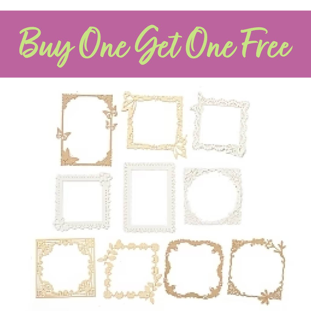 2 FOR 1 OFFER - Rectangle and Square Frames (10 Pack) (DIY-G116-02A)