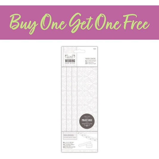 2 FOR 1 OFFER - Paper Chains (50pk) - Wedding, Damask (PMA 158221)