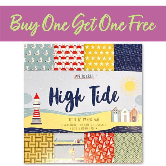 2 FOR 1 OFFER - Love to Craft 6x6 Paper Pad - High Tide (LCPAP001)