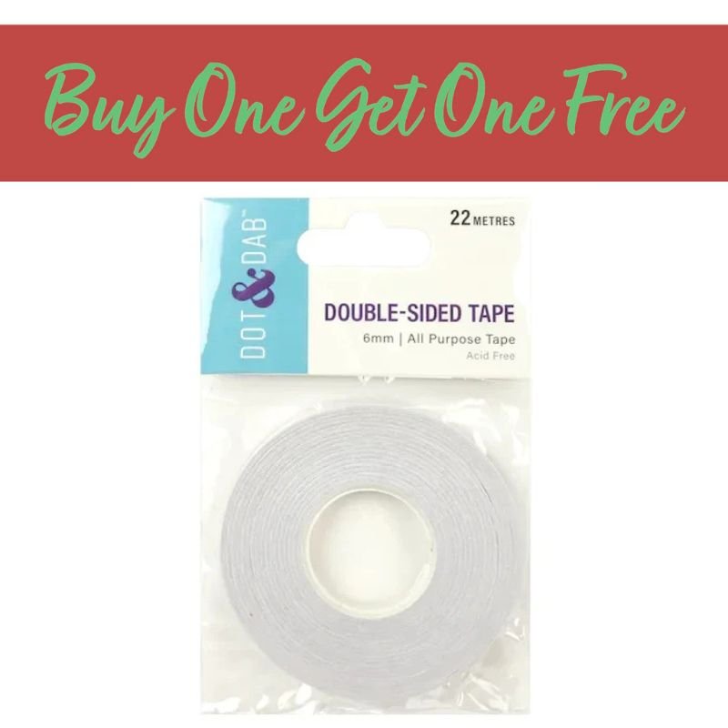 2 FOR 1 OFFER - Dot & Dab Double-Sided Tape 6mm x 22m (DDADH030)