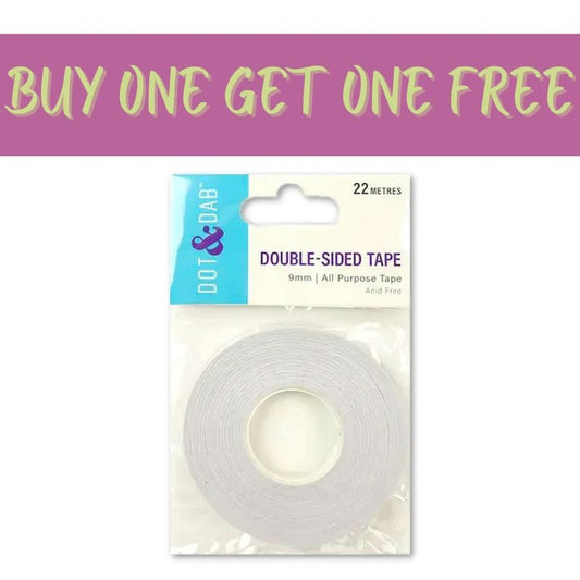 2 FOR 1 OFFER - Dot & Dab Double - Sided Tape 9mm x 22m (DDADH041) - Printable Heaven