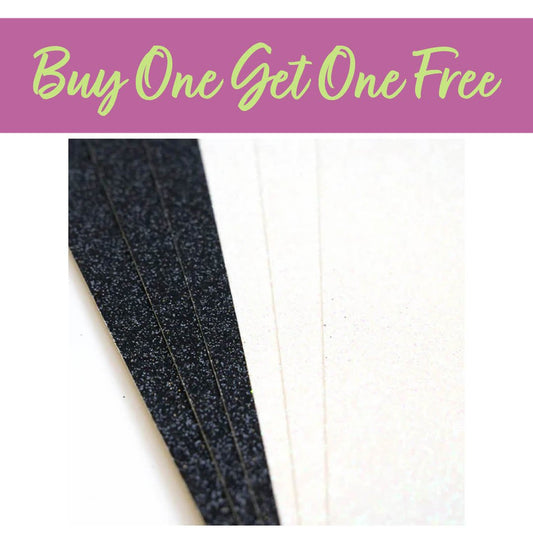 2 FOR 1 OFFER - Dovecraft A4 Double Sided Glitter Pack - Black & White - 350gsm - 6 sheets (DCGCD038)