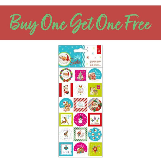 2 FOR 1 OFFER - Sticker Sheet (36pcs) - Love Santa (PMA 157967)