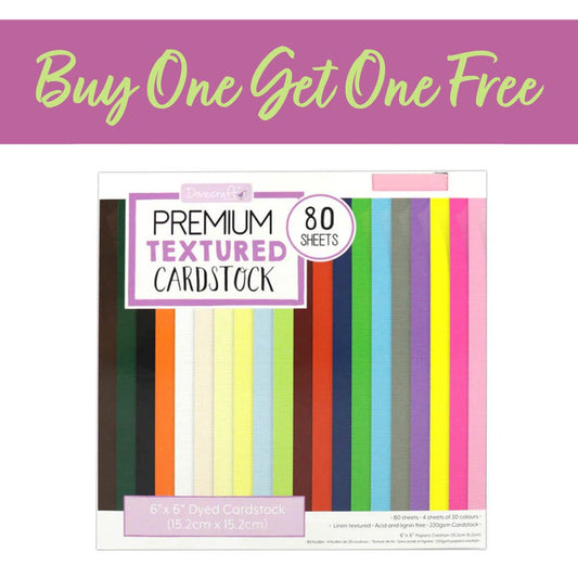 2 FOR 1 OFFER - Dovecraft 6x6 Textured Cardstock (DCPAP074)