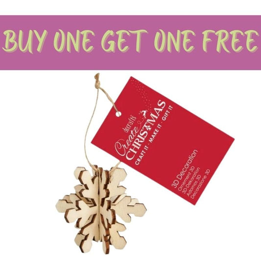 2 FOR 1 OFFER - Create Christmas 3D Decoration - Snowflake (PMA 105995)