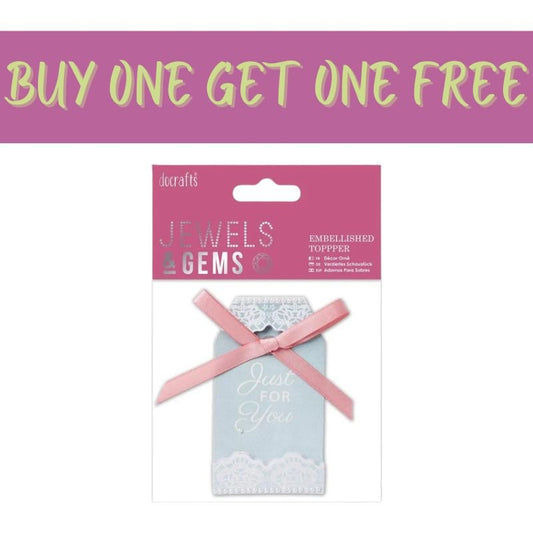 2 FOR 1 OFFER - Embellished Topper - Just for You Tag (PMA 359014) - Printable Heaven